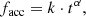 $$ \begin{aligned} f_{\text{acc}} = k\cdot t^\alpha , \end{aligned} $$