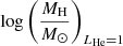 $ \log\left(\frac{M_{\mathrm{H}}}{M_{\odot}}\right)_{L_{\mathrm{He}} = 1} $