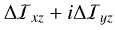 $\Delta I = \Delta\mathcal{I}_{xz} + i \Delta\mathcal{I}_{yz}$