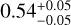 $0.54_{-0.05}^{+0.05}$