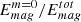 $ E^{m = 0}_{mag}/E^{tot}_{mag} $
