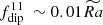 $ f_{\mathrm{dip}}^{11} ~\sim 0.01\widetilde{Ra} $