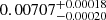 $ 0.00707^{+0.00018}_{-0.00020} $