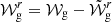 $ \mathcal{W}_{\mathrm{g}}^r=\mathcal{W}_{\mathrm{g}}-\tilde{\mathcal{W}}_{\mathrm{g}}^r $