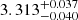 $ 3.313^{+0.037}_{-0.040} $
