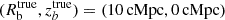 $ (R^{\mathrm {true}}_{\mathrm {b}}, z^{\mathrm {true}}_b) = (10\,{\mathrm {cMpc}}, 0\,{\mathrm {cMpc}}) $