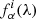 $ f_{\alpha }^i(\lambda ) $