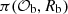$ \pi ({\cal {{O}}}_{\mathrm {b}}, R_{\mathrm {b}}) $