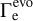${\rm{\Gamma }}_{\rm{e}}^{{\rm{evo}}}$