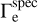${\rm{\Gamma }}_{\rm{e}}^{{\rm{spec\;}}}$