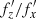$ f_z^{\prime}/f_x^{\prime} $