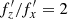 $ f_z^{\prime}/f_x^{\prime}= 2 $