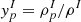 $ y_p^I=\rho _p^I/\rho ^I $