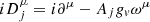 $ iD^{\mu }_j = i \partial ^{\mu }-A_jg_{v} \omega ^{\mu } $