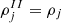 $ \rho ^{II}_j=\rho _j $