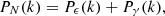 $$ P_N(k)=P_{\epsilon }(k)+P_{\gamma }(k), $$