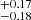 $ ^{+0.17}_{-0.18} $