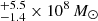 $ ^{+5.5}_{-1.4}\times 10^{8}\,M_{\odot} $