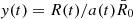 $ y(t) = R(t)/a(t){\bar {R}}_0 $