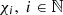 $ \chi _i,\;i\in {\mathbb {N}} $