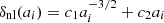 $ \delta _{\mathrm {nl}}(a_i) = c_1a_i^{-3/2}+c_2a_i $