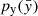 $ p_{\mathrm {y}}({\bar {y}}) $