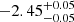 $ -2.45^{+0.05}_{-0.05}\, $