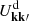 $ U^{{\mathrm{d}}}_{{\mathbf{k}} {\mathbf{k}}\prime} $