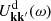 $ { U^{{\mathrm{d}}}_{{\mathbf{k}}{\mathbf{k}}^\prime} (\omega) } $