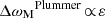 $ {\Delta{\omega_{{\small { {\text{M}}}}}}}^{\mathrm{Plummer}} \!\propto\! \varepsilon $