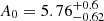 $ A_0 = 5.76^{+0.6}_{-0.62} $