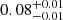 $ 0.08^{+0.01}_{-0.01} $