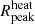 $ {R^{\mathrm{heat}}_{\mathrm{peak}}} $