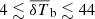 $ 4 \lesssim {\overline{\delta T}_{\mathrm{b}}} \lesssim 44 $