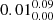 $ 0.01^{0.09}_{0.00} $
