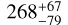268_{- 79}^{+ 67}