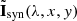$ \tilde{\mathbf{I}}_{\mathrm{syn}}(\lambda,x,y) $
