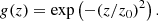 $$ \begin{aligned} g(z)&=\exp \left(-(z/z_0)^2\right). \end{aligned} $$