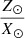 $ \frac {Z_{\odot }}{X_{\odot }} $