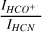 $\frac{I_{HCO^{+}}}{I_{HCN}}$
