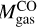 $M^{\rm CO}_{\mathrm{gas}}$