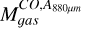$M_{gas}^{CO,A_{880\mu m}}$
