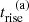 $ t_{\mathrm{rise}}^{\,\,\,\,(\mathrm{a})} $