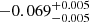 $ -0.069^{+0.005}_{-0.005} $