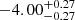 $ -4.00^{+0.27}_{-0.27} $