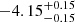 $ -4.15^{+0.15}_{-0.15} $