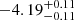 $ -4.19^{+0.11}_{-0.11} $