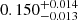 $ 0.150^{+0.014}_{-0.013} $