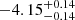 $ -4.15^{+0.14}_{-0.14} $