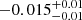 $ -0.015^{+0.01}_{-0.01} $